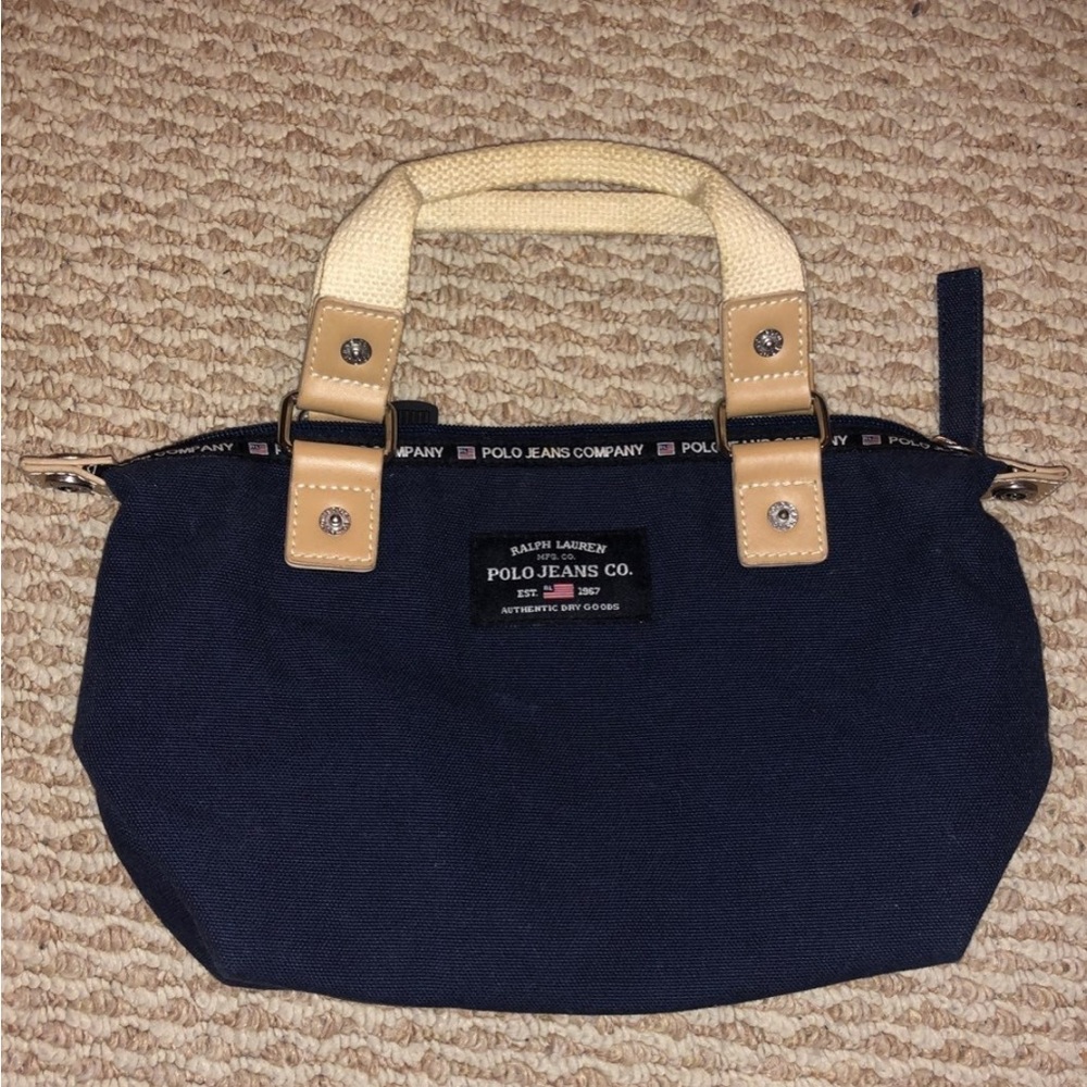 Vintage Polo Ralph Lauren Navy Canvas Bag